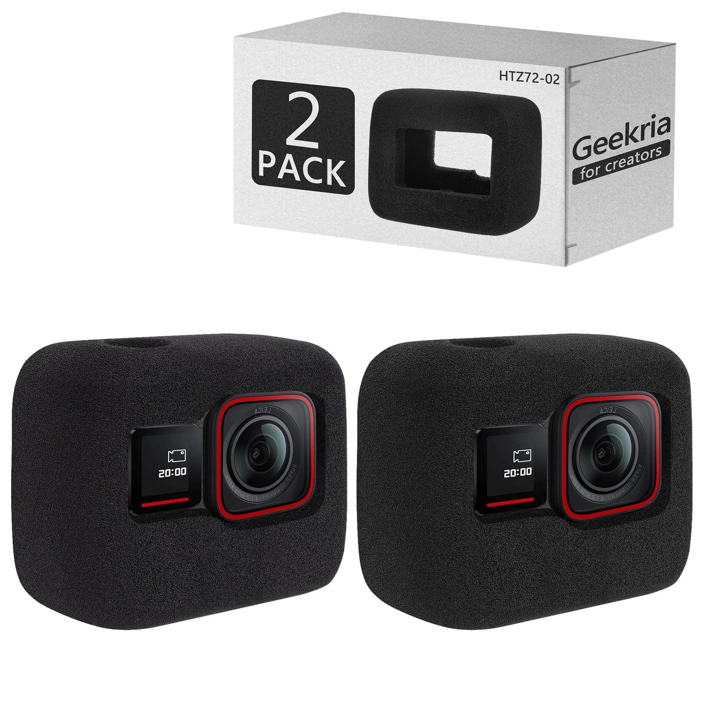 Geekria Windslayer Wind Muff Cover for Insta360 Ace Pro 2 & Ace Pro – Microphone Wind Noise Reduction Action Camera Accessory