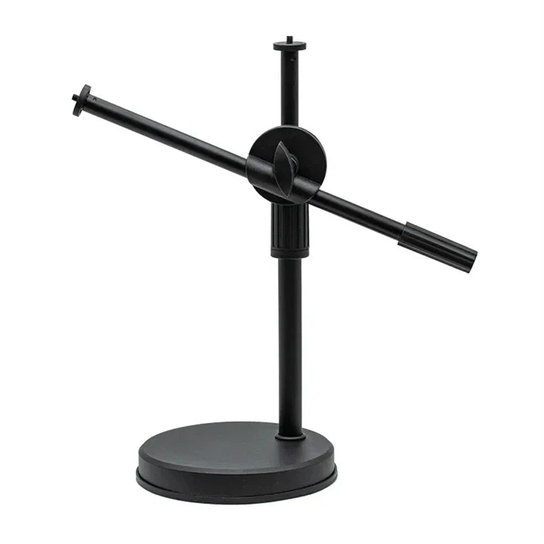 Overhead Tripod with Ring Light and Tabletop Stand, Mobile Phone Holder, Boom Arm for Nail Art and Photography