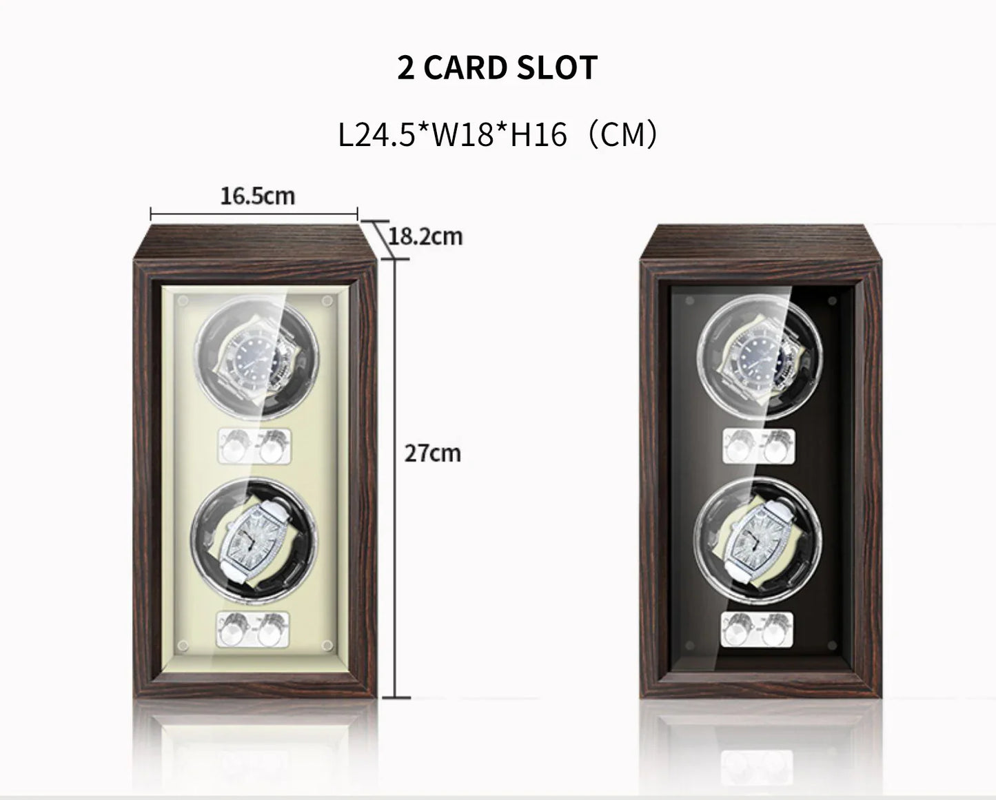 IBBETON Luxury Wood Watch Winder – High-End Automatic Watch Box (2/4/6 Slots) with Mabuchi Mute Motor & Storage Cabinet