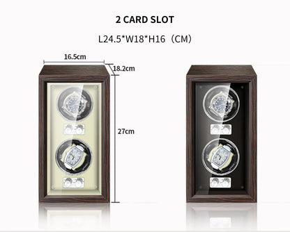 IBBETON Luxury Wood Watch Winder – High-End Automatic Watch Box (2/4/6 Slots) with Mabuchi Mute Motor & Storage Cabinet