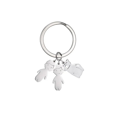 Personalized Kids & Family Keychain – Custom Name Key Chain for Mother’s Day, Couples, Boys, Girls, Pets, Mom, Dad, Baby Gift