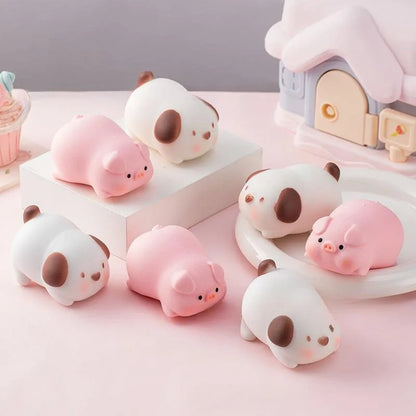 Funny Pulling Pets Squishy Toy – Stretchy Puppy & Piggy Stress Ball for Kids & Adults