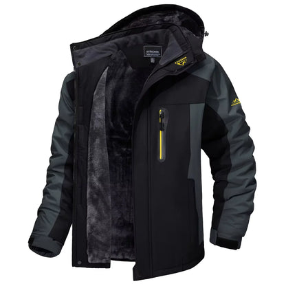 TACVASEN Winter Fleece Lined Parka - Waterproof Windproof Ski Snowboard Jacket with Removable Hood