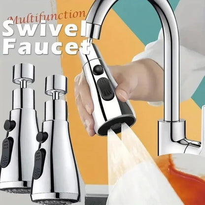 Metal Alloy Faucet Extender with 3 Modes – Water-Saving Home Shower Spray Filter