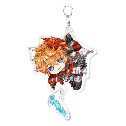 Anime Game Keychain – Atataki Itto, Kunikuzushi, Xiao, Tartaglia & Kazuha Cat Series Cosplay Key Chain