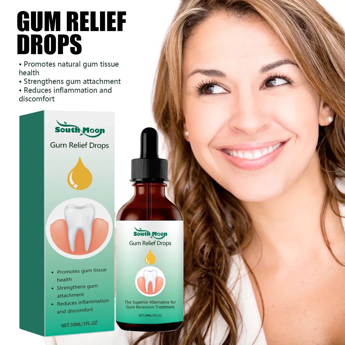 Oral Care Gum Repair Drops – Remove Yellow Stains & Support Periodontal Health