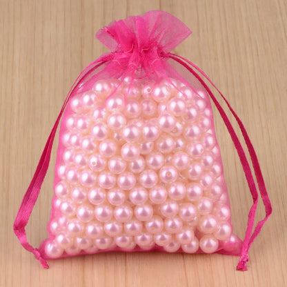 100pcs Organza Gift Bags – 7×9, 9×12, 10×15, 13×18cm Wedding & Jewelry Pouches