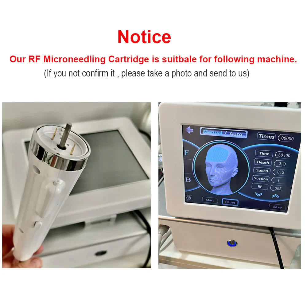 Disposable Fractional RF Cartridge – Gold Plated 10/25/64 Pins Nano Accessory for Anti-Stretch Marks Treatment