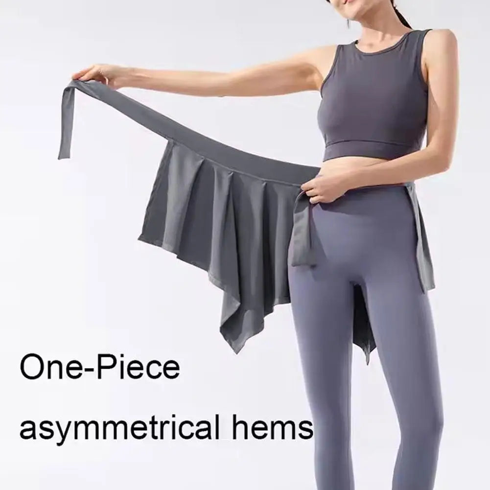 Women’s Adjustable Yoga Skirt Shorts – Quick Dry Anti-Exposure Fitness Running Skort