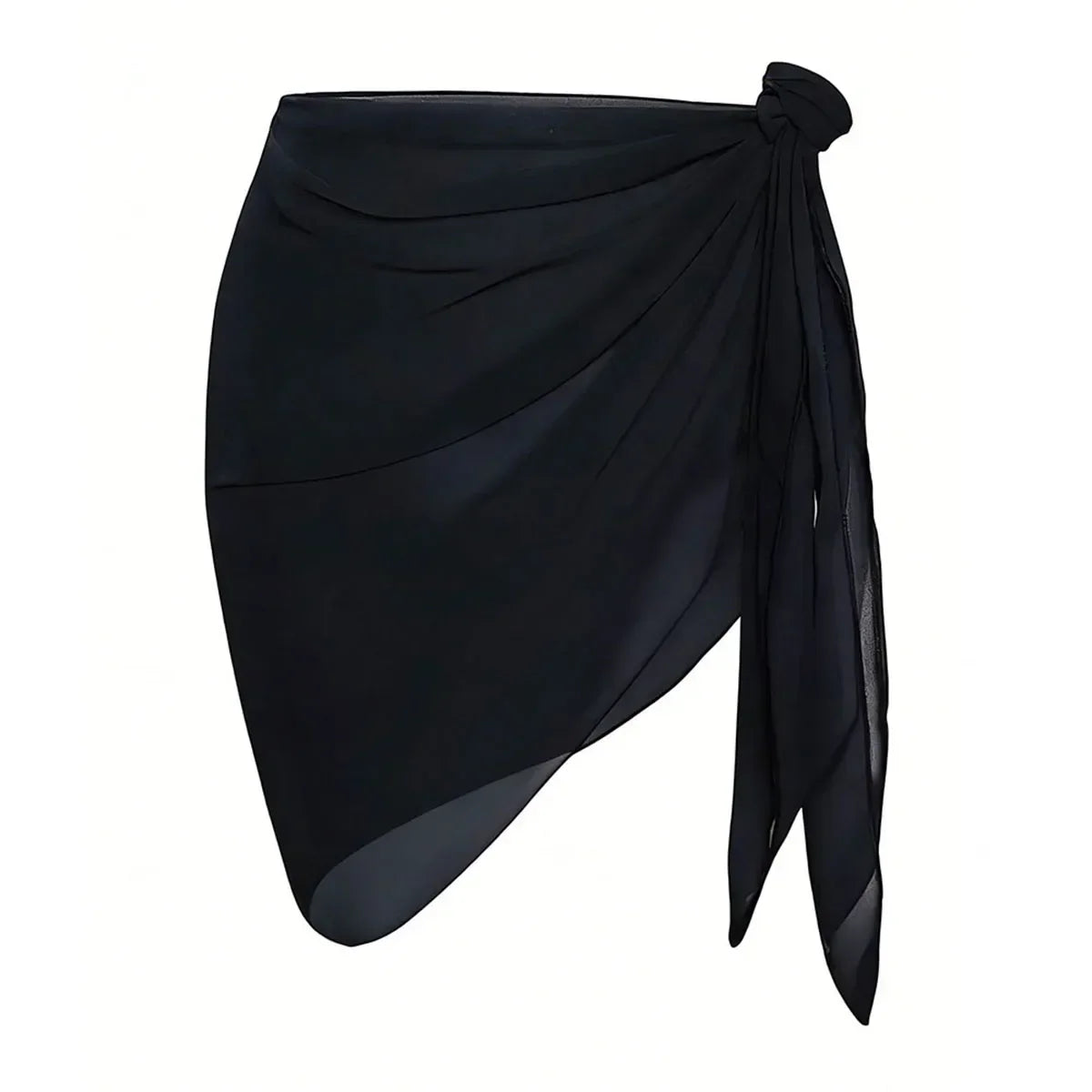 Women's Summer Sarong Cover Up - Sheer Chiffon Beach Wrap Short Skirt for Bikini & Swimwear
