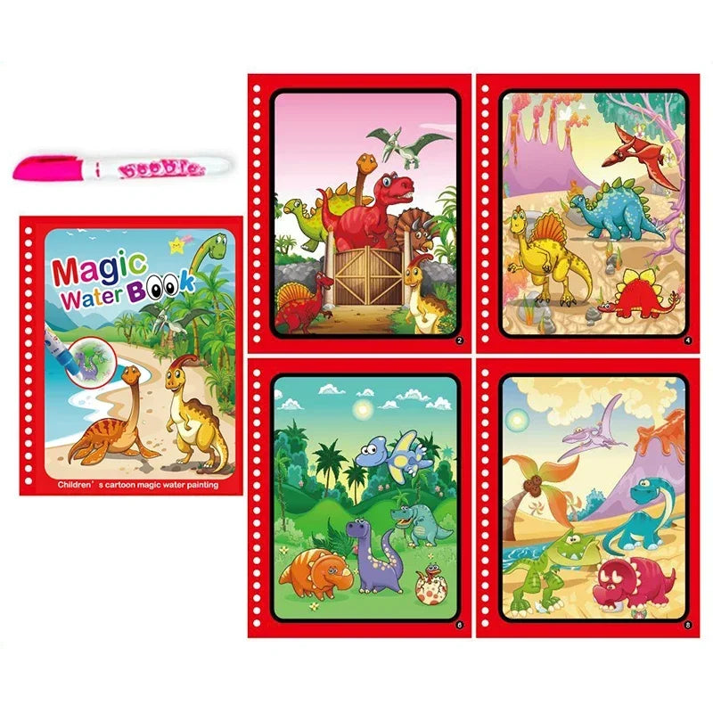 Children's Early Education Magical Water Drawing Book – Reusable Coloring Book with Pen, Creative Educational Toy Gift