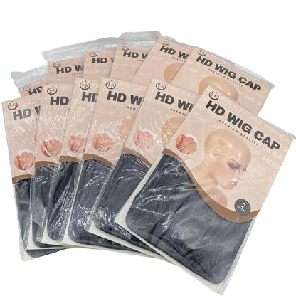 HD Transparent Thin Wig Caps 24-Pack – Invisible Sheer Wig Cap for HD Wigs & Accessories
