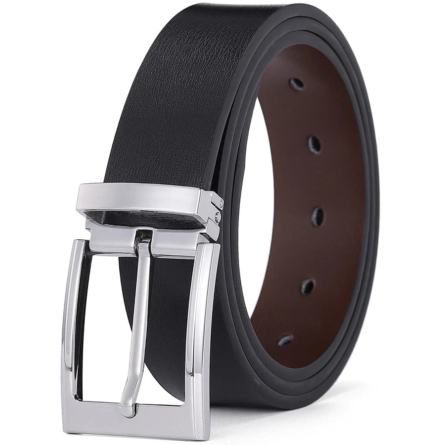Men’s Pin Buckle Cowskin Leather Belt – High-Quality Designer Waist Strap, Luxury Fashion Accessory