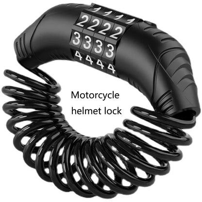 Universal Motorcycle & Bicycle Security Lock – Portable Helmet Password Wire Anti-Theft MTB & Road Bike Lock