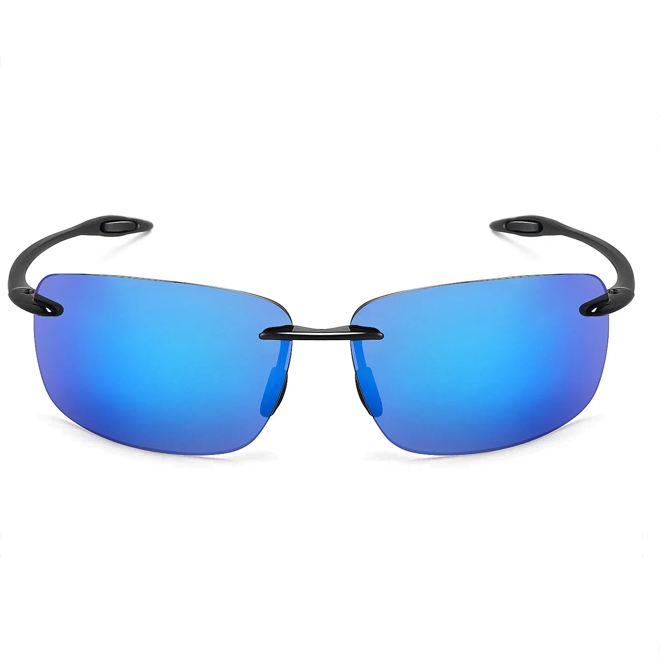 JULI Polarized Classic Sports Rimless Sunglasses – Ultralight Rectangle Frame for Men, Ideal for Fishing, Driving, UV400 Protection, Model MJ8009