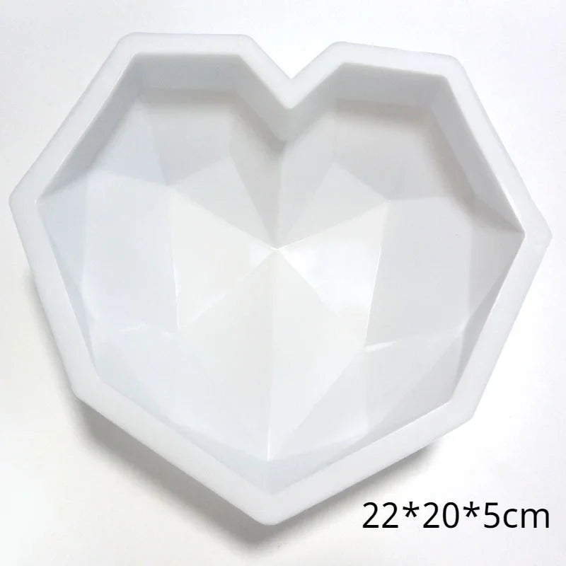 Fruit & Heart Silicone Cake Mold — Geometry Chocolate, Ice Cube, Biscuit & Jelly DIY Baking Set for Pudding & Birthday Gifts