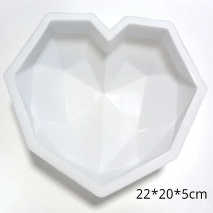 Fruit & Heart Silicone Cake Mold — Geometry Chocolate, Ice Cube, Biscuit & Jelly DIY Baking Set for Pudding & Birthday Gifts