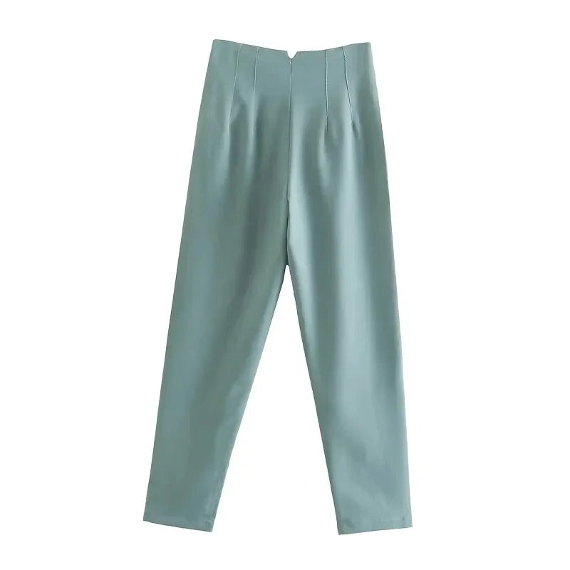 Women High Waist Office Pants - Fashion Formal Pencil Trousers for Workwear Business & Casual Outfits