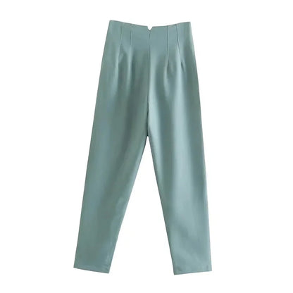 Women High Waist Office Pants - Fashion Formal Pencil Trousers for Workwear Business & Casual Outfits