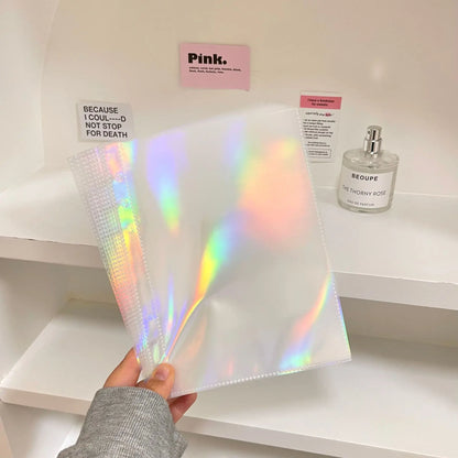 A5/A6/A7 Transparent File Holder Set – 10pcs 6-Hole Loose Leaf PVC Binder for DIY Document Storage