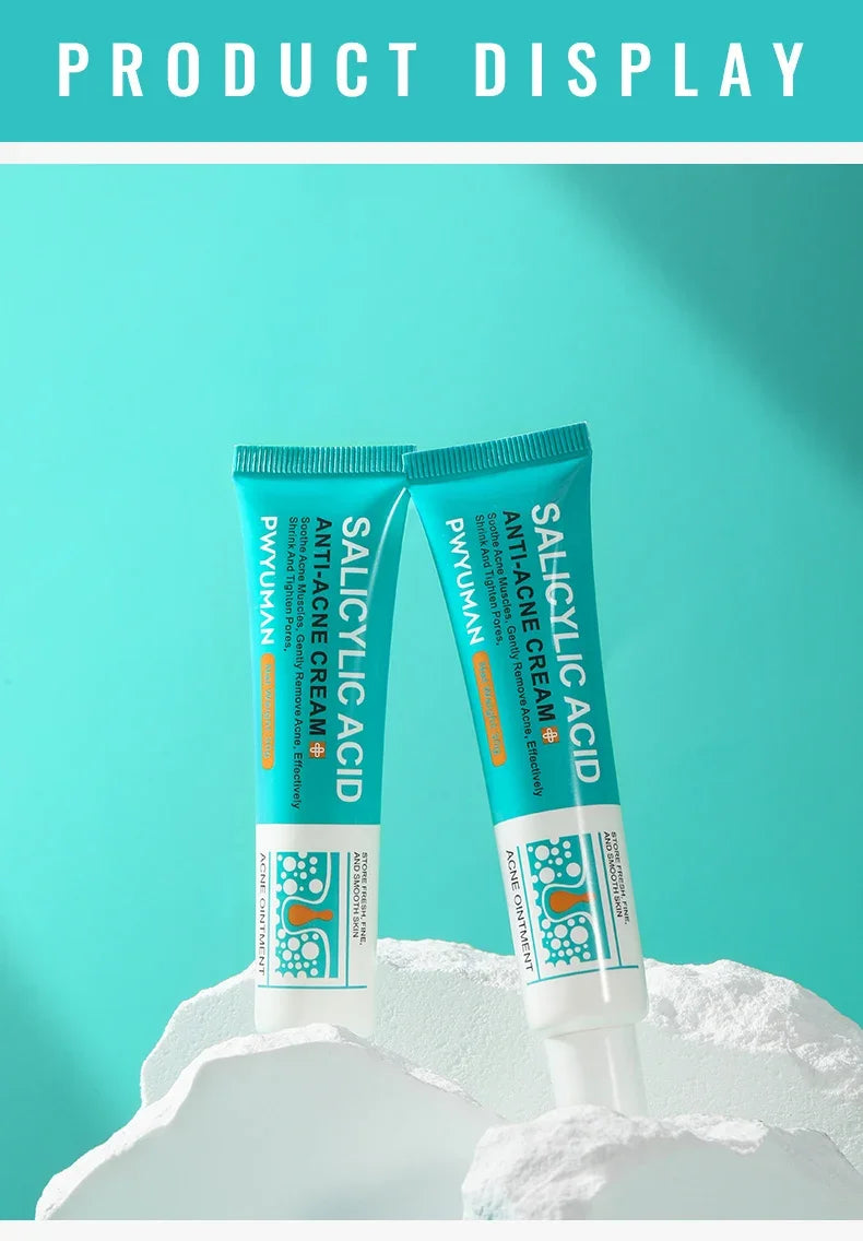 Salicylic Acid Acne Removal Cream – Anti-Acne, Redness Repair, Deep Cleaning & Oil Control Skincare