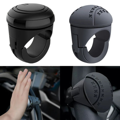 360 Degree Rotation Steering Wheel Booster Spinner Knob - Metal Bearing Power Handle with Ball-Shaped Design