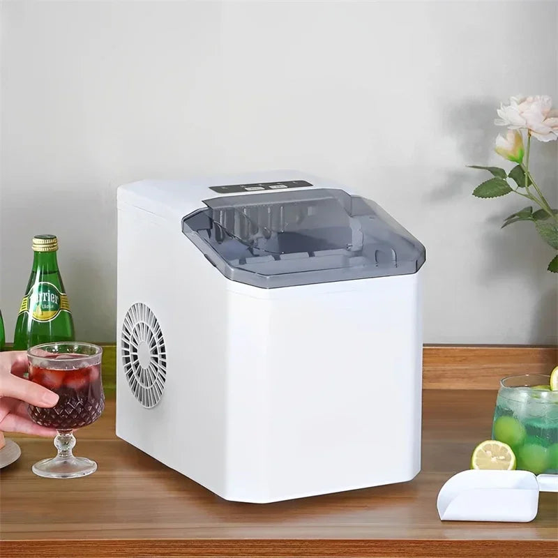 110V/220V Electric Ice Maker – Portable Automatic Bullet & Round Ice Cube Machine, Professional Use