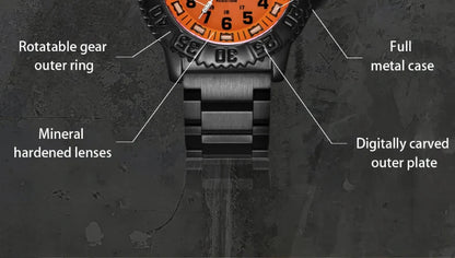 Addies Men's Military Watch - Luminous, Multi-Functional Quartz with Nylon & Steel Strap, Waterproof Outdoor Sports Watch