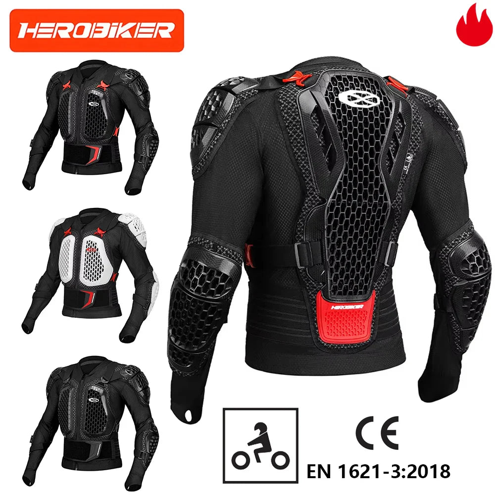 Motocross Armor Jacket & Pants Set – Off-Road Motorcycle Protective Gear with Anti-Crash Chest & Back Padding, CE Certified