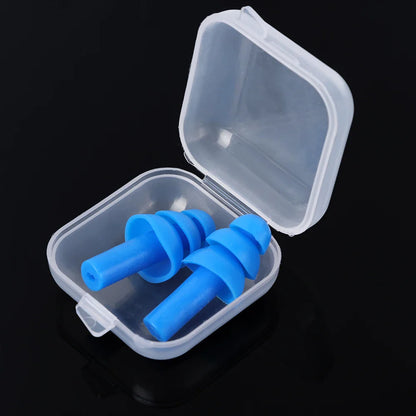 20/1Pair Silicone Earplugs — Noise Cancelling, Reusable, Waterproof Sleeping & Swimming Ear Plugs with Case