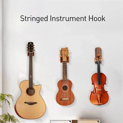 Wall-Mounted Stringed Instrument Hanger — Space-Saving Guitar & Musical Instrument Holder