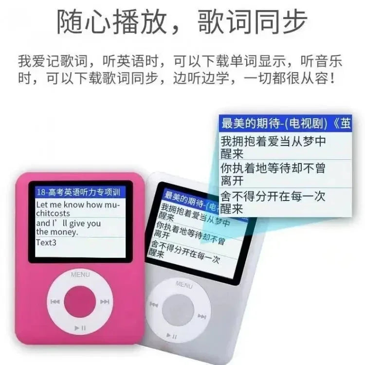 Kawaii Hello Kitty Mini MP3 Player – Cartoon Anime Portable Music Walkman for Students, Sports & External Sound Playback