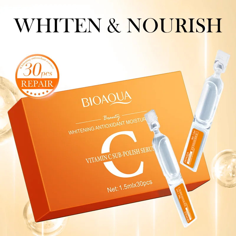 30pcs BIOAQUA Retinol Vitamin C Hyaluronic Acid Serum — Moisturizing, Firming, Hydrating Facial Essence for Skin Care