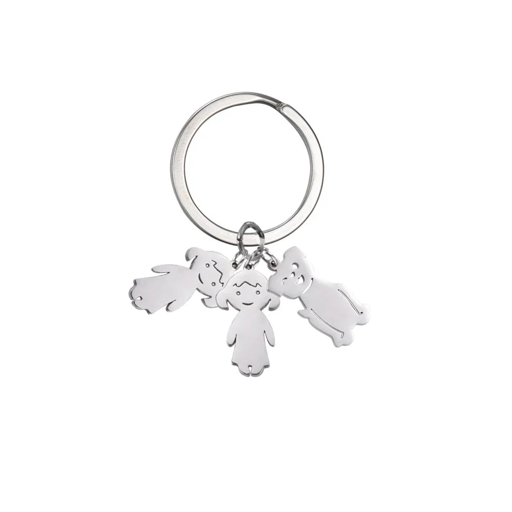 Personalized Kids & Family Keychain – Custom Name Key Chain for Mother’s Day, Couples, Boys, Girls, Pets, Mom, Dad, Baby Gift