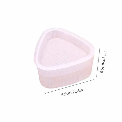 2PCS Transparent Sushi Mold Kit – DIY Onigiri Rice Ball & Triangular Sushi Maker Press for Bento Kitchen Food Preparation