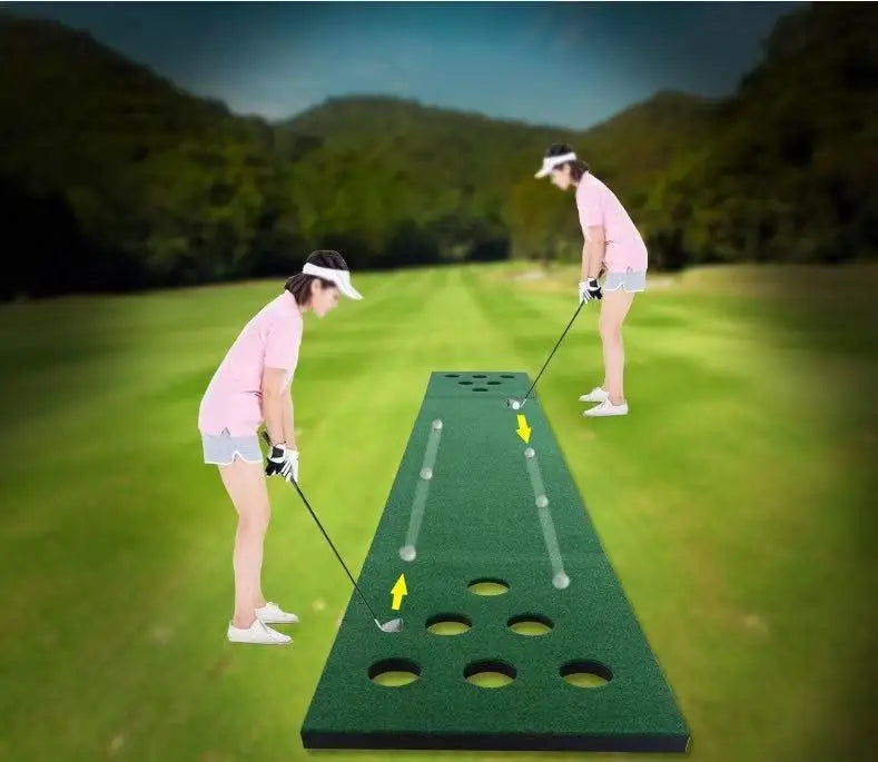 Golf Pong Putting Game Set – Indoor & Outdoor Training Aid with Front Border for Backyard, Office, and Party