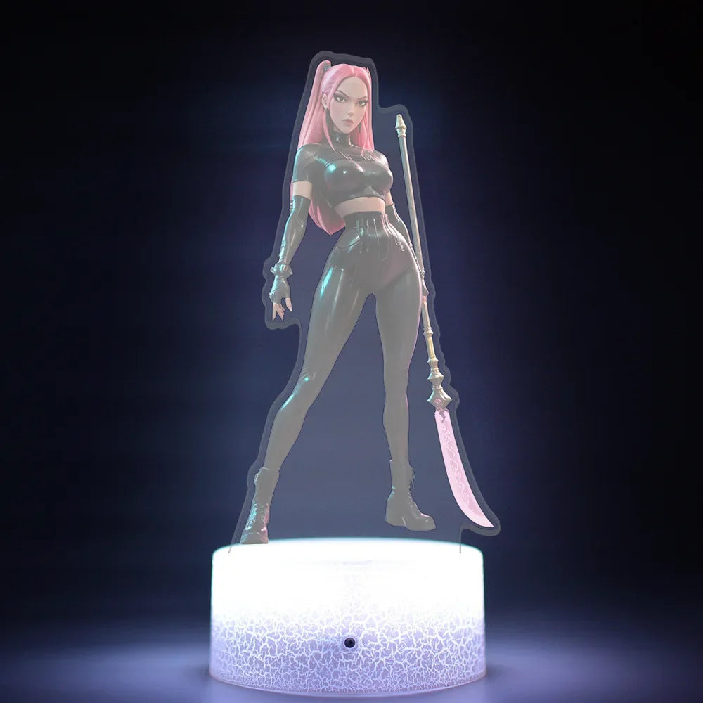 K-Pop Demon Hunters LED Night Light – Zoe, Mira, Rumi, Saja 16-Color Remote Control