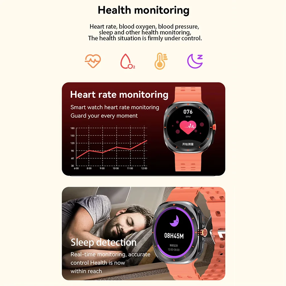 G.L Wear 2025 Men’s Smartwatch – Heart Rate, Fitness Tracking, Bluetooth Calling & Pedometer