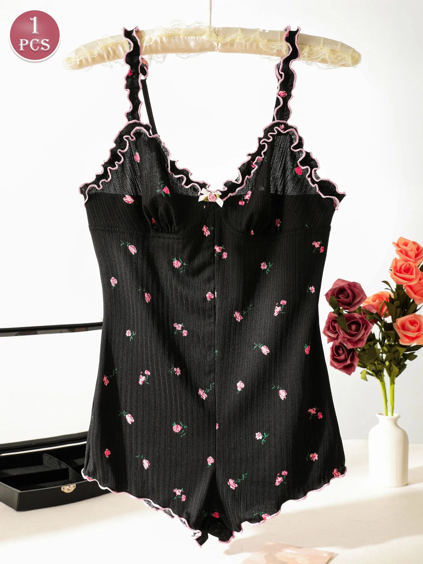Women’s Sleeveless One-Piece Pajama Jumpsuit — Comfortable Loungewear for Sleep & Casual Wear
