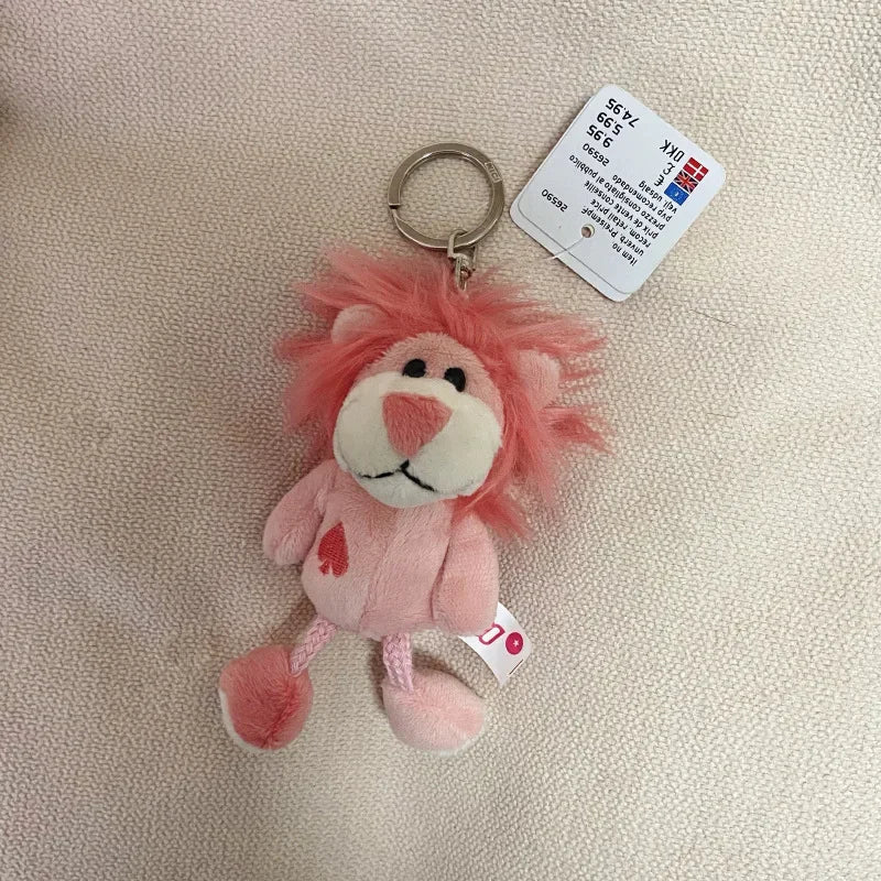 Cartoon Kawaii Animal Plush Keychain – Cute Small Animal Backpack Pendant, Creative Soft Toy Accessory