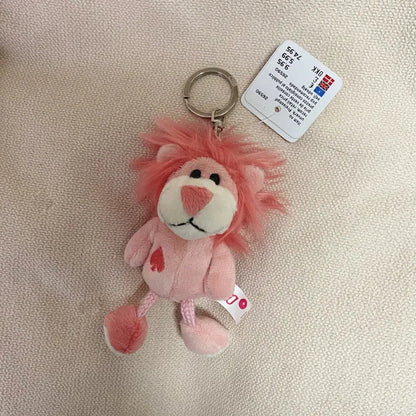 Cartoon Kawaii Animal Plush Keychain – Cute Small Animal Backpack Pendant, Creative Soft Toy Accessory