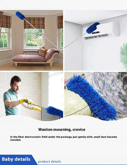 2.5m Spider Web Broom Set — 3-Pack Retractable Ceiling & Roof Dust Sweeper, Extended Dust Duster