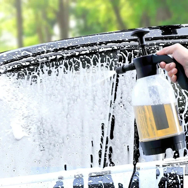 2L Car Wash Spray Bottle Foam Sprayer - Hand Pump Foam Sprayer for Car Air Pressure Wash - Auto Window Cleaning Nozzle Can Washer