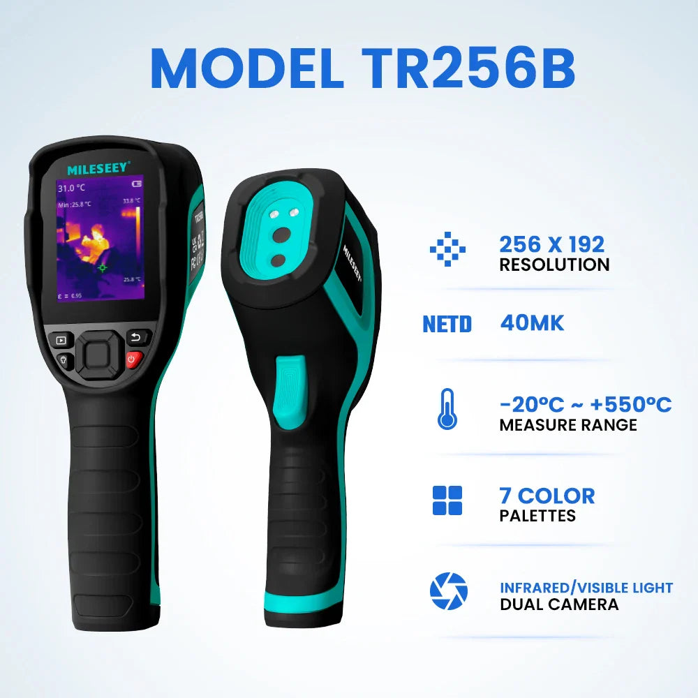 EMILESEEY TR256E/B Thermal Imager Camera 256x192 - Infrared Temperature Meter for PCB and Pipeline Repair Detection