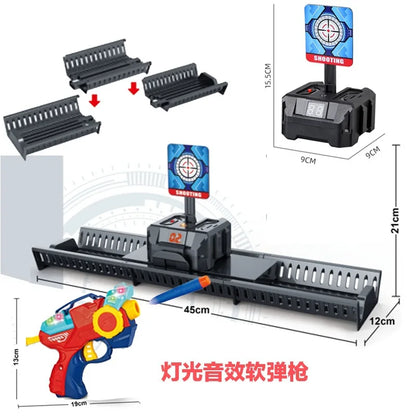 Electric Auto-Reset Nerf Gun Target with Sound & Light – High Precision Shooting Game for Kids