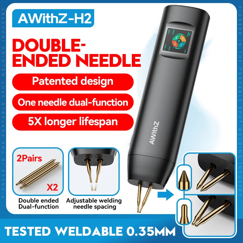 AWithZ Portable Handheld Spot Welder – DIY 90-Gear Adjustable Welding Machine for 18650 Lithium Batteries