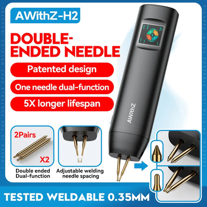 AWithZ Portable Handheld Spot Welder – DIY 90-Gear Adjustable Welding Machine for 18650 Lithium Batteries
