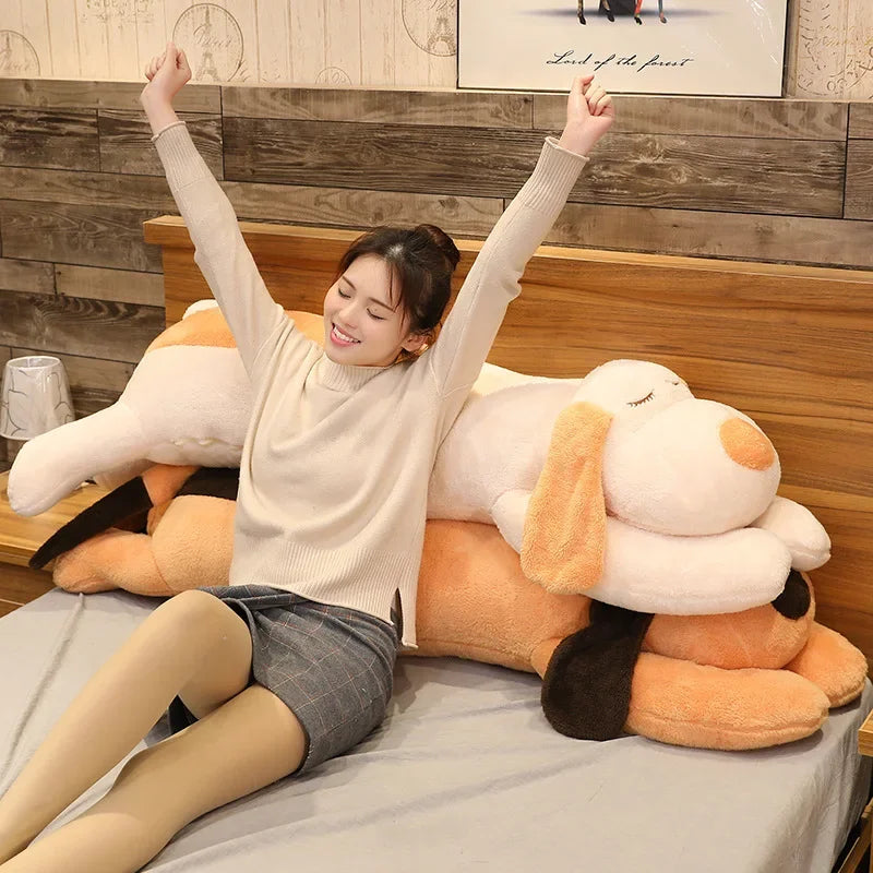 Giant Soft Dog Plush Pillow – Cotton Stuffed Pet Doll Sleep Pillow Gift for Girlfriend