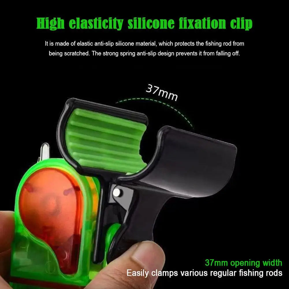 1/2PCS LED Fishing Bite Alarm - Electronic Fish Rod Clip-On Alert Bell with Sound & Light Indicator