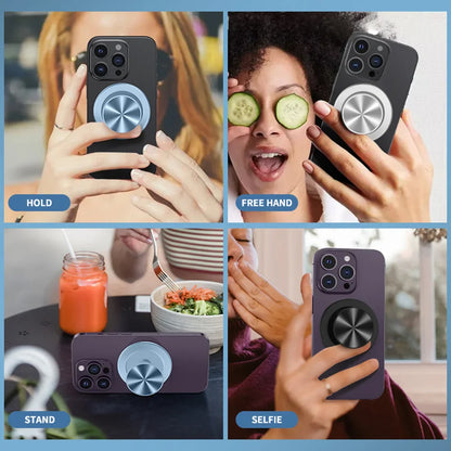 Socket Magnetic Phone Ring Grip - Strong Magnet Holder for iPhone 15, 14, 13, 12 Series, Foldable Phone Stand